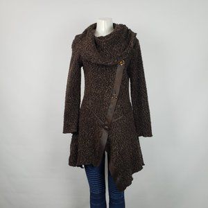 Joseph Ribkoff Brown Ruffle Sweater Size 10